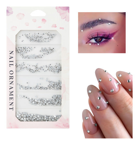 Pedraria Strass Ornamental Para Unhas E Maquiagem 6 Tamanhos