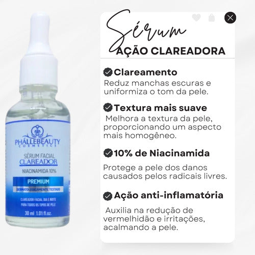 Kit 3und Sérum Facial Pele Hidratação Antirrugas Dia/noite