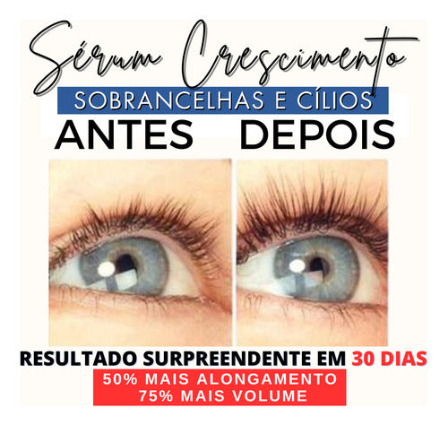 Kit 2un Sérum Crescimento Fios + Máscara De Cílios 9d Phoera