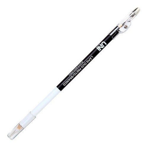 Lápis De Olho Duo Preto E Branco Com Apontador Makeup