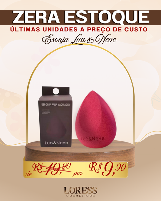 Esponja De Maquiagem Lua & Neve Formato Gota Invertida - Vinho - Médio