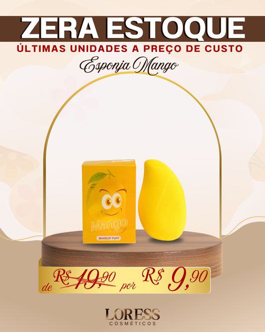 Esponja De Maquiagem Mango / Manga Super Macia E Versátil