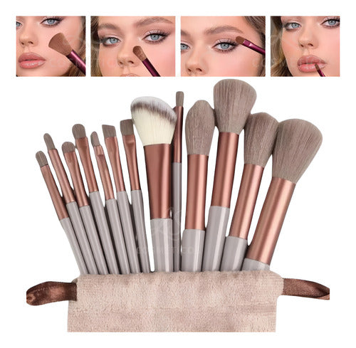 Kit 13 Pincéis Maquiagem Contorno Kabuki Sombra Profissional