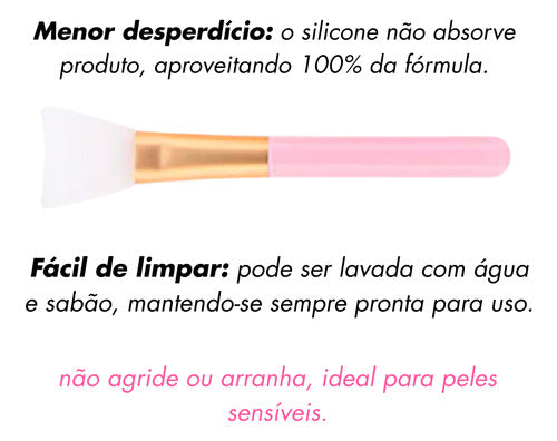 Kit 2 Pincel Silicone Estética Máscaras Argila Skincare