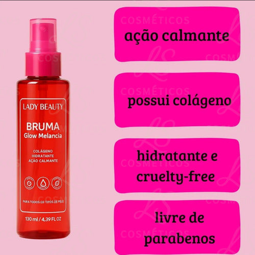 Bruma De Melancia Glow Fixadora De Maquiagem - Lady Beauty