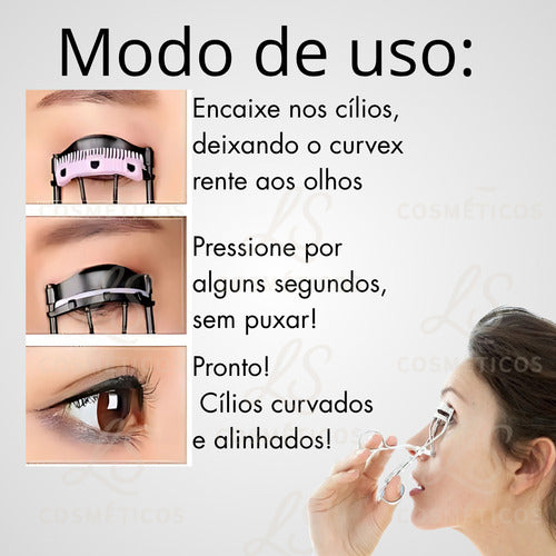 Curvador Modelador Alongador Cílios Curvex Maquiagem Love