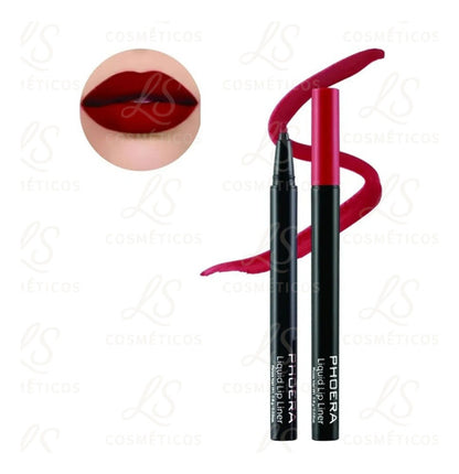 Delineador Labial Matte Contorno De Longa Duração Phoera