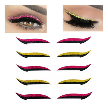 Cartela 5und Delineador Adesivo Autocolante Gatinho Prático