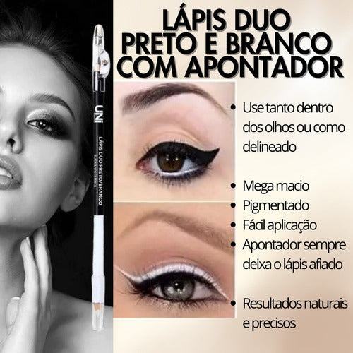 Kit 10und Make Maquiagem Delineador Cola + Clios Postiços