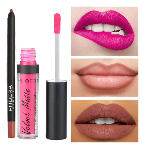 Kit Lábios Divino - Batom Intransferível + Lápis Labial 24hr