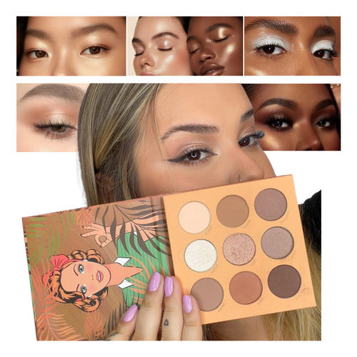 Paleta de Sombras 9 cores 12,6g - Phoera