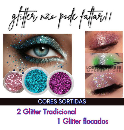 Kit 10und Make Festa Carnaval + Cartela Delineador + Pó Neon