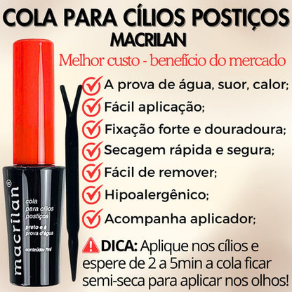 Kit 10und Make Maquiagem Delineador Cola + Clios Postiços