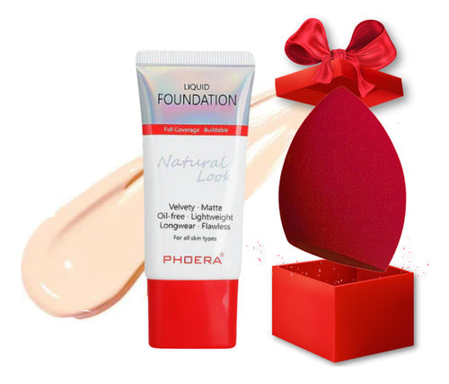 Kit Base 24h Prova D'agua Natural Look + Esponja de Brinde