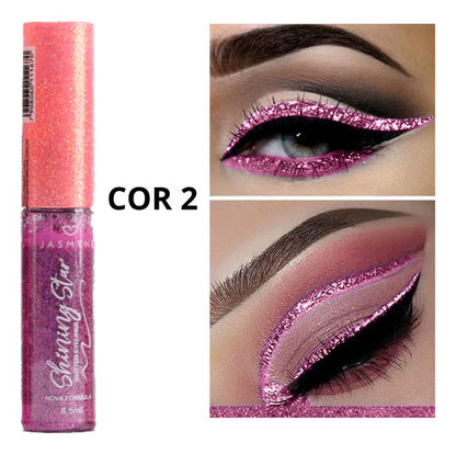 Delineador Líquido Glitter Brilho Shining Star Glow Jasmyne