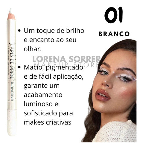 Lápis Glitter Mega Macio- Lua & Neve