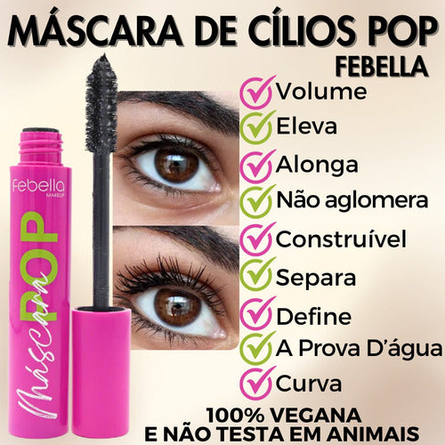 Kit 10und Make Maquiagem Delineador Cola + Clios Postiços