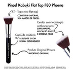 Pincel De Maquiagem Profissional Kabuki F80 Original Phoera