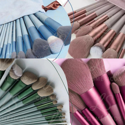 Kit 13 Pincéis Maquiagem Contorno Kabuki Sombra Profissional