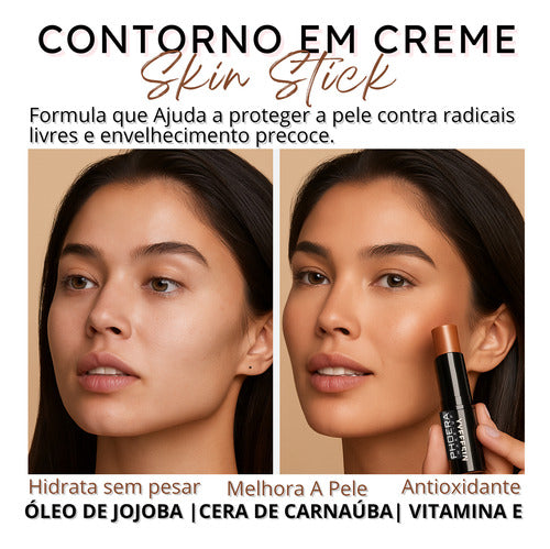 Contorno e Corretivo em Bastão Cremoso Phoera