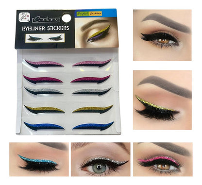 Cartela 5und Delineador Adesivo Autocolante Gatinho Prático