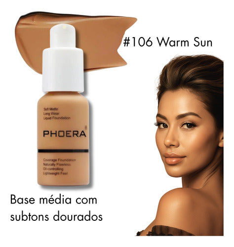Base Líquida Soft Matte 30ml - Phoera