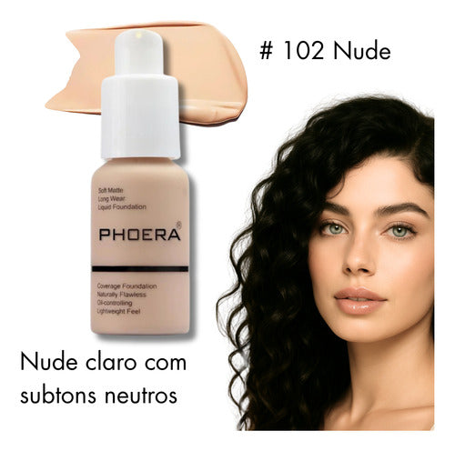 Base Líquida Soft Matte 30ml - Phoera