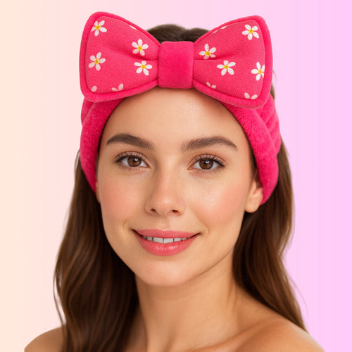 Faixa Tiara Nuvem Atoalhada Para Maquiagem E Skin Care