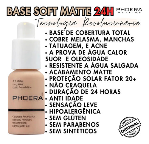 Kit Maquiagem 4un Primer Base Pó Prova Dagua 24hrs + Brinde