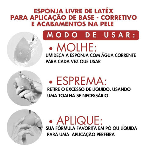 Kit 4 Un Jelly Primer + Base Soft Matte, Pó 14g + Brinde