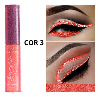 Delineador Líquido Glitter Brilho Shining Star Glow Jasmyne