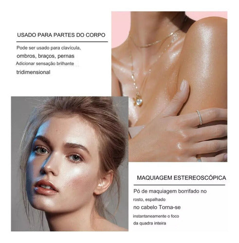 Iluminador Pó De Fada Glitter Shine Glow Facial E Corporal