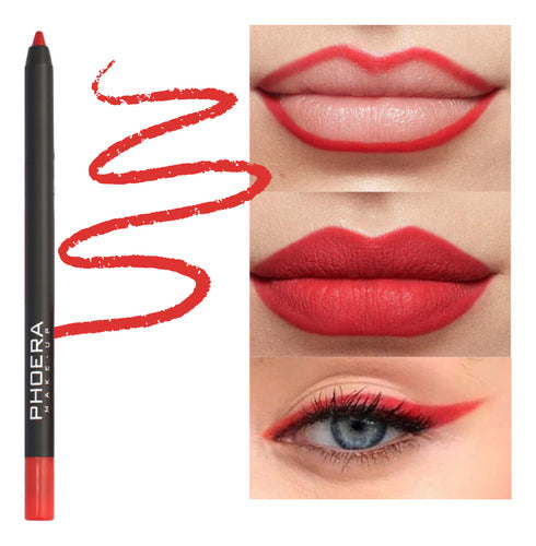 Kit 3 Lápis Olhos e Boca Matte A Prova D'Água 24hrs Phoera