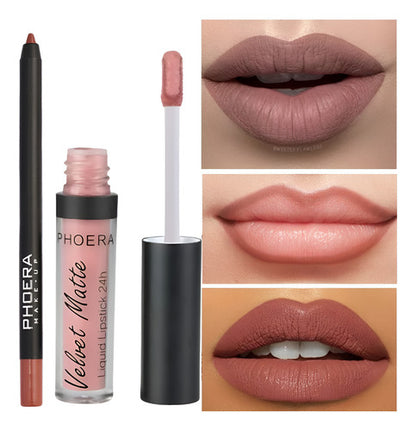 Kit Lábios Divino - Batom Intransferível + Lápis Labial 24hr