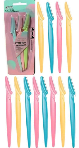 Kit 12 Navalha Para Sobrancelha Feminina Rosto Face Atacado