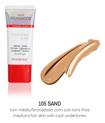 Kit Base 24h Prova D'agua Natural Look + Esponja de Brinde