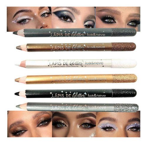 Lápis Glitter Mega Macio- Lua & Neve