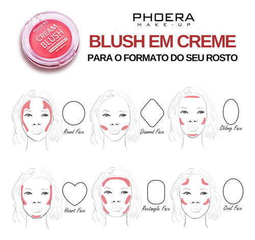 Blush Em Creme - Ultra Pigmentado - A Prova De Água - Phoera