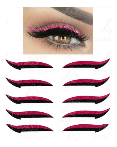 Cartela 5und Delineador Adesivo Autocolante Gatinho Prático