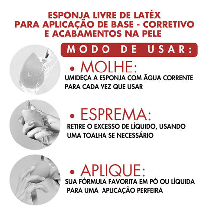 Kit Maquiagem 4un Primer Base Pó Prova Dagua 24hrs + Brinde