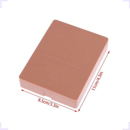 Kit De Pincéis De Maquiagem Flatshop Rosa Pálido 5 Peças Com Nécessaire E Espelho