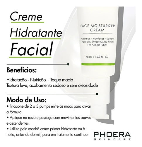 Creme Hidratante Facial Rejuvenescedor Phoera + De 17 Ativos