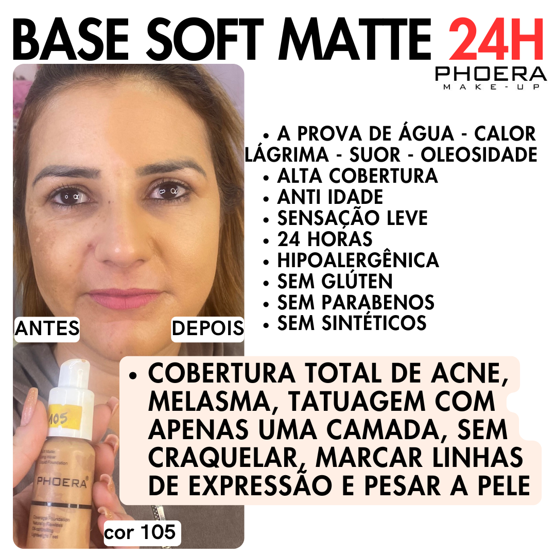 Kit 2und Soft Matte + Natural Look 24h Prova Dágua Phoera