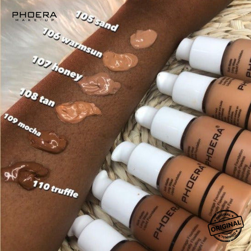 Kit 3un Base Soft Matte 24h +pó Prova D'agua +esponja Phoera