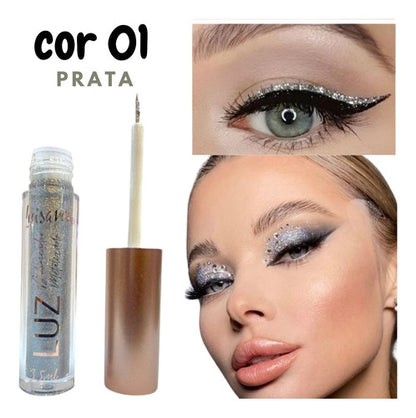 Delineador Líquido Metálico Com Glitter Coleção Luz - Brilho