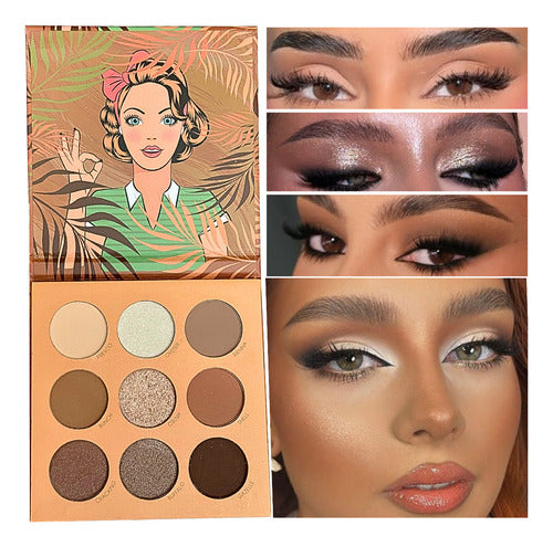 Paleta de Sombras 9 cores 12,6g - Phoera