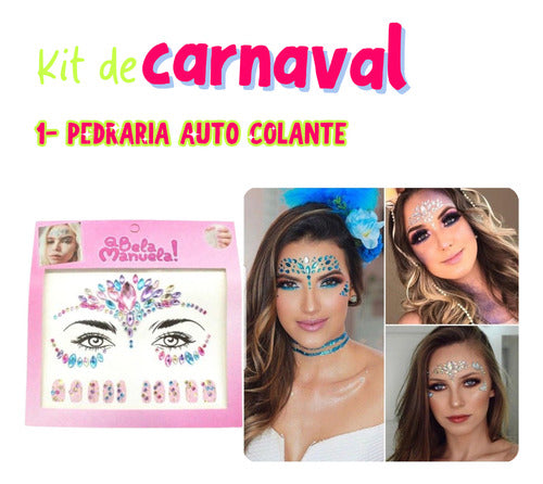 Kit 15 Und Maquiagem Make Carnaval Neon Glitter Glow Pedaria