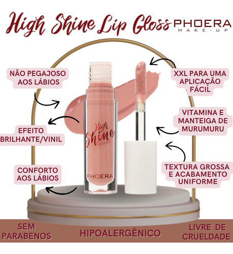 Hydra Gloss Labial High Shine Phoera Boca 85% +hidratada
