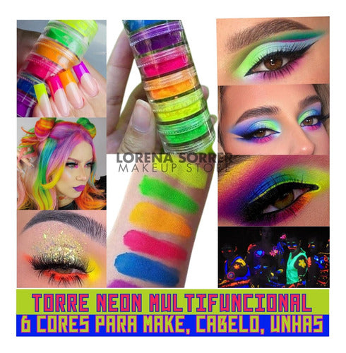 Kit 10und Make Festa Carnaval + Cartela Delineador + Pó Neon