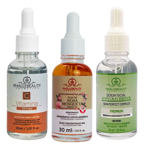 Kit 3und Sérum Facial Pele Hidratação Antirrugas Dia/noite